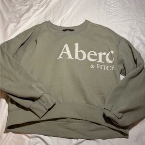 Abercrombie & Fitch Women’s Green Crop Sweatshirt